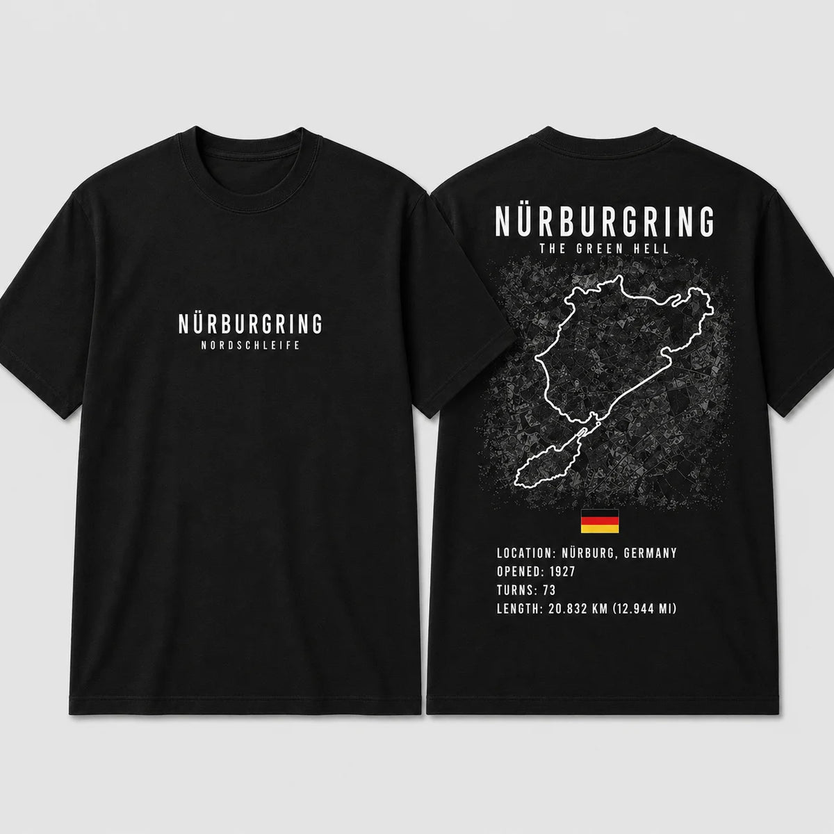 Nürburgring Printed Cotton Short-sleeved T-shirt Suitable for Car Racing Enthusiasts Men's Clothing Women's 2026 Summer T Shirt