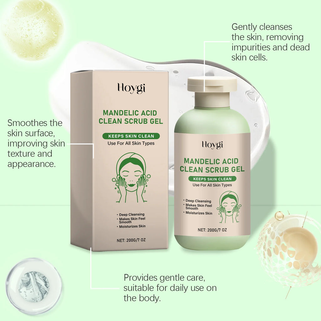 Body Exfoliating Gel, Deeply Cleanses & Moisturizes, Gently Removes Dead Skin, Clears Pores For Smoother Skin