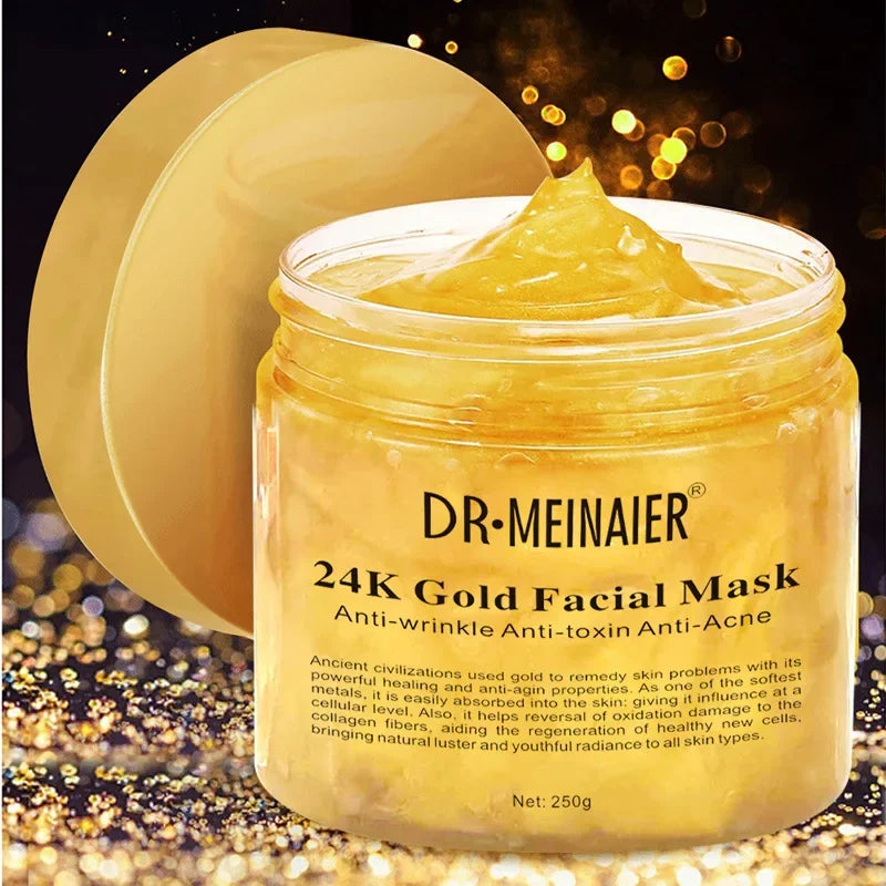 250g 24K Gold Collagen Repair Sleeping Facial Mask for Firming, Hydration, and Moisturizing Face Cream Apply-on Mask Skincare