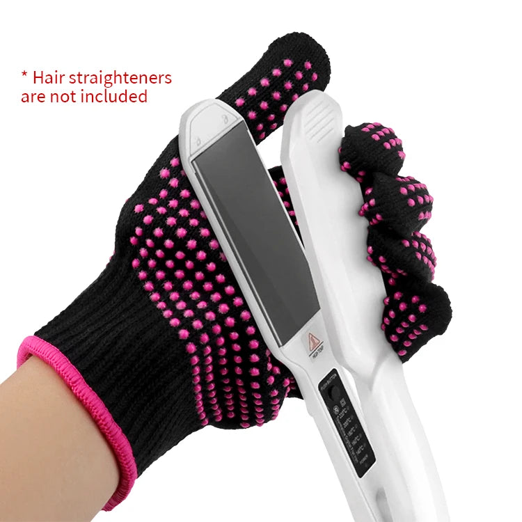 Heat-insulating Anti Slip Gloves Double-sided Bead Gloves Hairdressing Tools Curling Irons Straighteners Anti Scalding