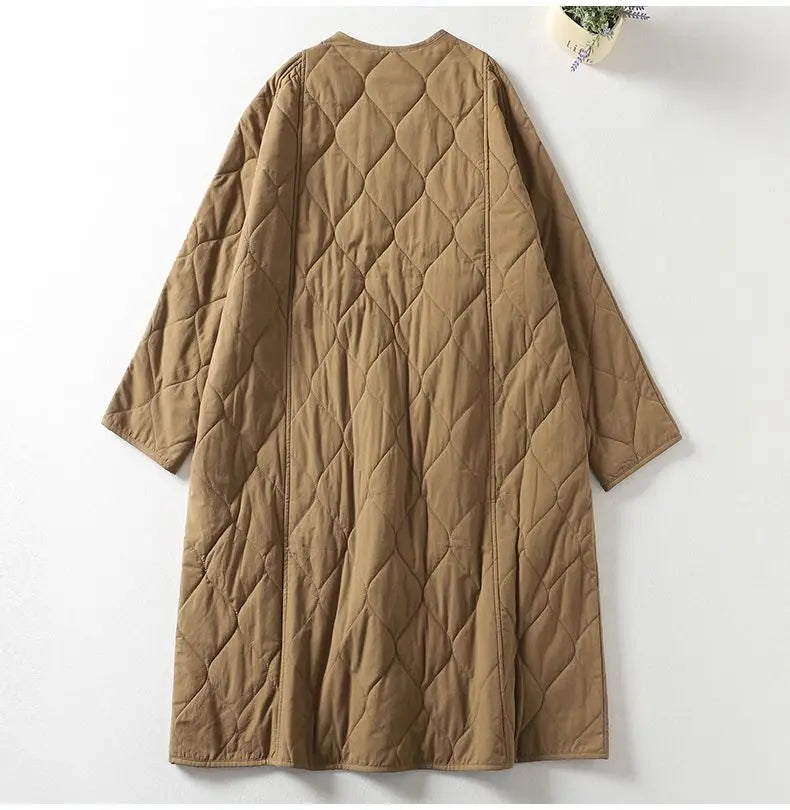 Lightweight Down cotton Jacket For women's clothing Autumn Winter 2026 New Casual Loose Thick Warm Coats Female Long Overcoat