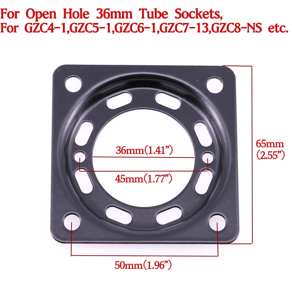 1PC Vacuum Tube Shock Proof Iron Plate Tube Socket Mounting Plate 2A3 300B  KT88 EL34 6V6 KT66 6550 Hifi Audio Tube Amplifier