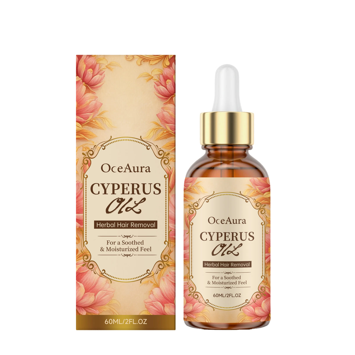 OceAura Cyperus Rotundus Oil for Hair Removal Prevent Hair Growth Inhibitor Soft Smooth Body Care Moisturizing Skin Soothing Oil