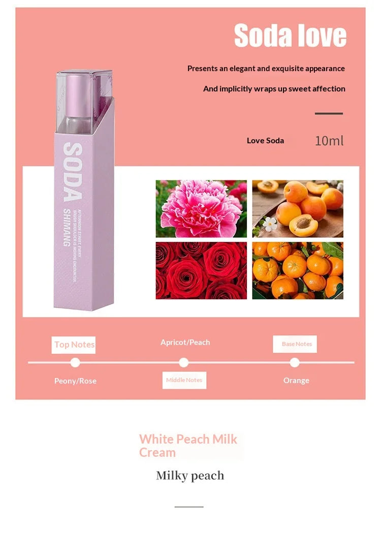 Floral Roll-On Perfume for Women & Men Long Lasting Light Fragrance Popular Scent for Young Girls Students Portable 10ml Parfum