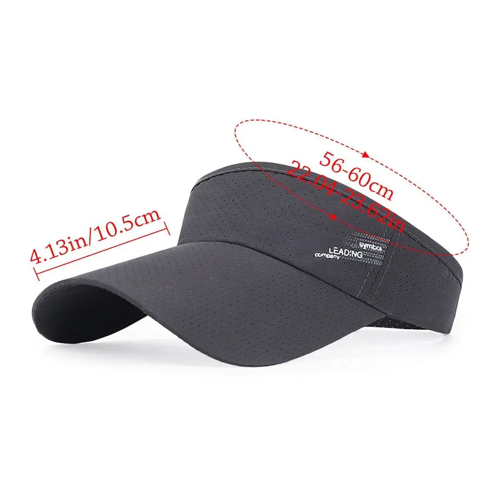 Summer Breathable Sun Hat Adjustable Quick-drying Sports Visor Casual Top Empty Beach Hat Running