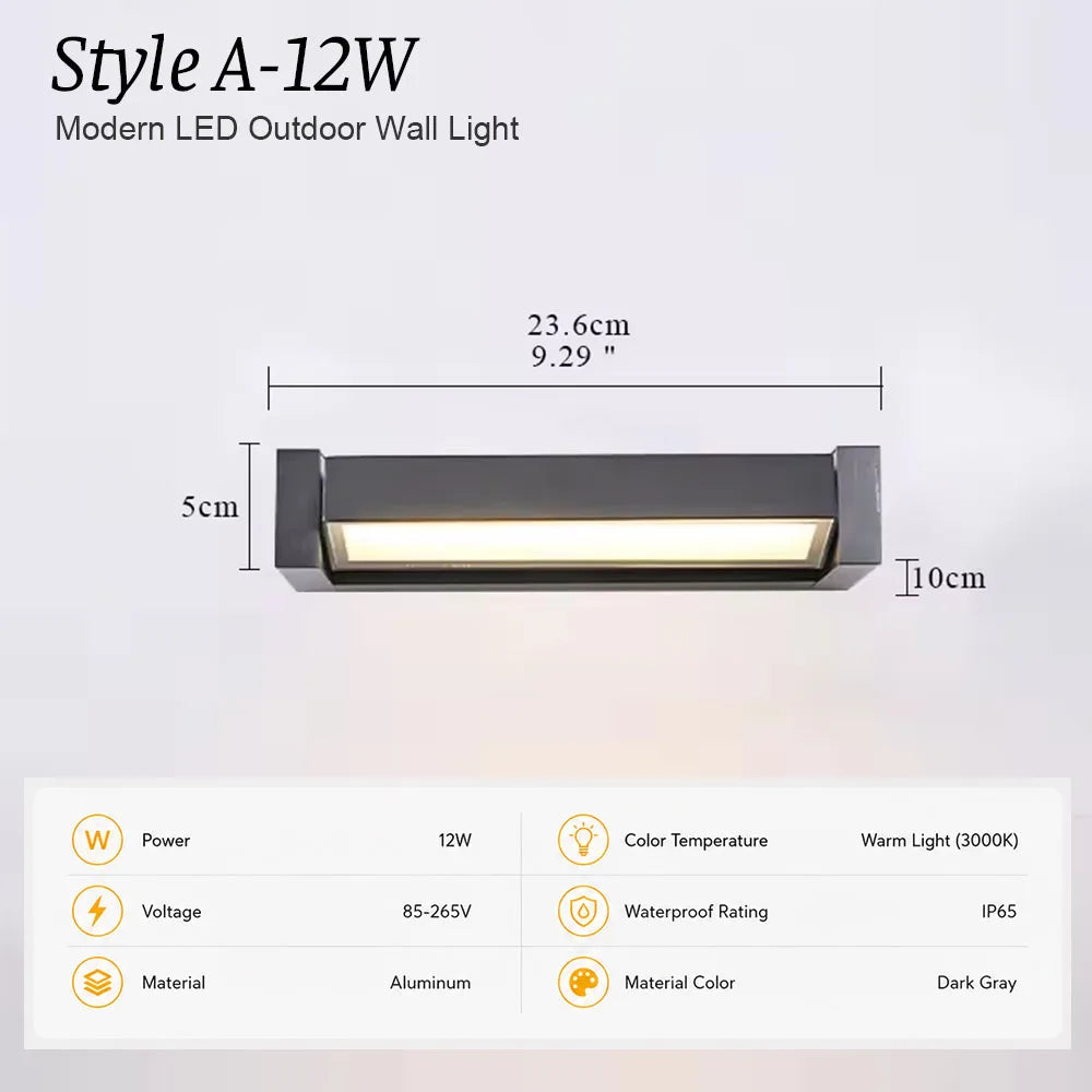 IP65 Waterproof Outdoor LED Wall Lamp Rotatable lamp Villa courtyard garden porch outdoor light Aluminum Wall Lights Fixture