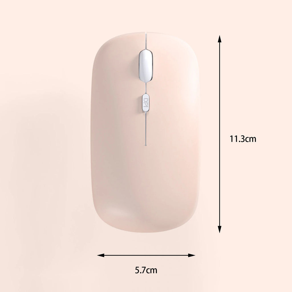 Portable Creative Mini Ultra Slim Cute Wireless Bluetooth Mouse 2.4G Receiver Laptop Gaming Mice PC 1000dpi Computer Accessories