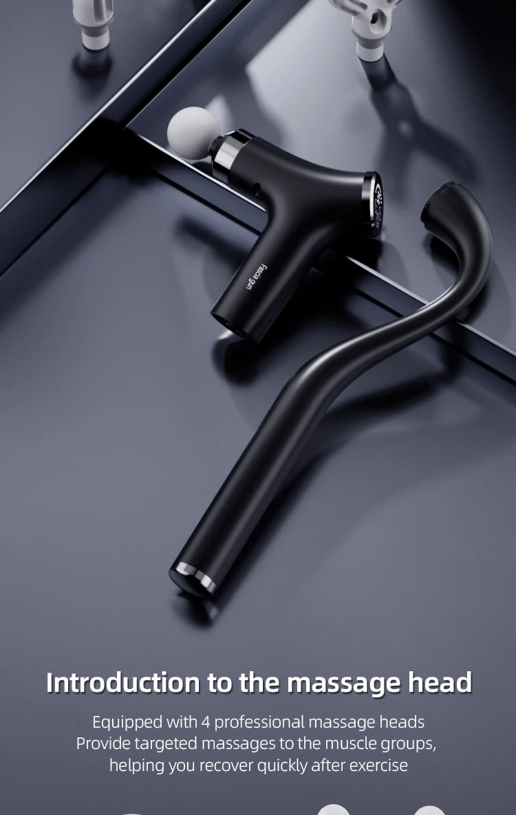 Intelligent Multifunctional Massage Gun Handheld Detachable Long-Handled Elbow Fascia Muscle Relaxation Massager Home Office Use