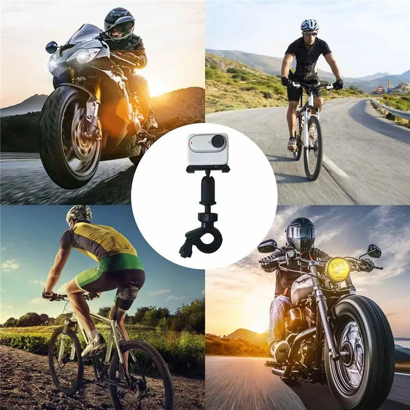 【Camera Accessories】 Bicycle Bike Sports Camera Clamp Mount Holder Clip 360 Degree Rotating Bracket for GO3 Action Camera
