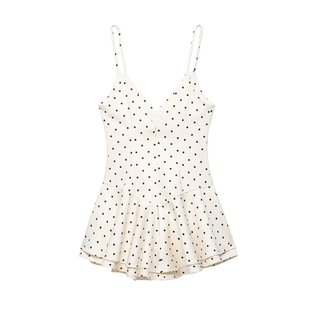 Typhaland Elegant Polka Dot Sling Dress for Women Fashion Sleeveless High Waist Mini Dress 2026 New Summer Vacation Clothes