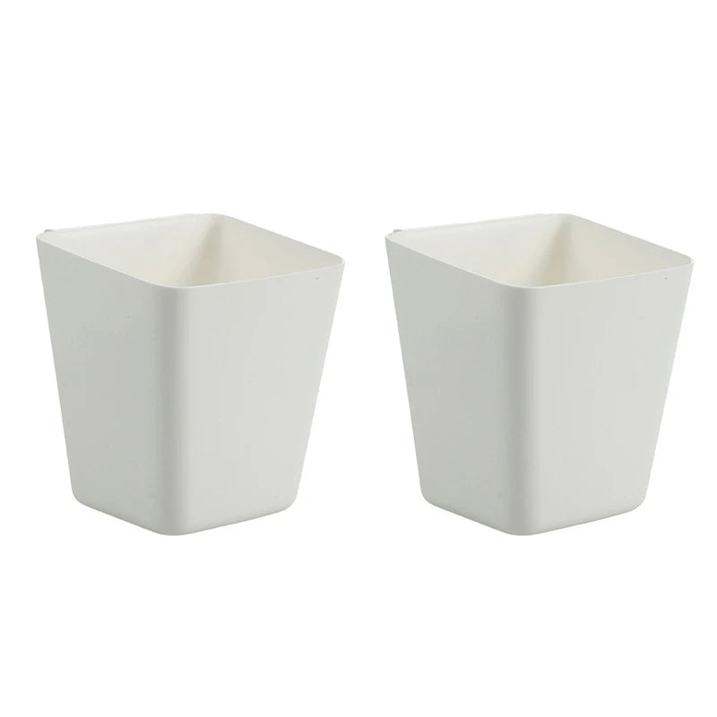 2Pcs Hanging Bucket Wall Organizers Rolling Cart Accessories Hanging Pen Holders Storage Containers Hanging Buckets For Office