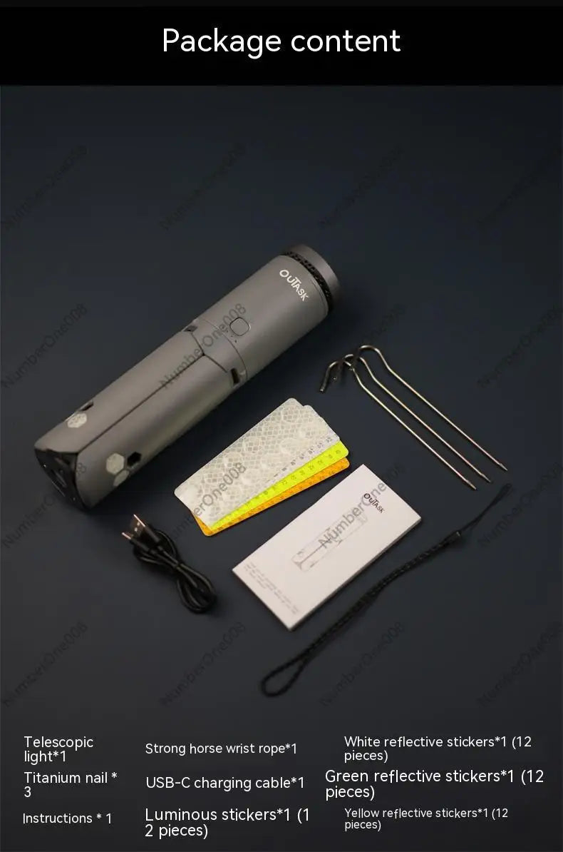 Telescopic Lantern All Terrain Outdoor Multifunctional Camping Light Phone Charging Treasure Travel Emergency Tent Lamps