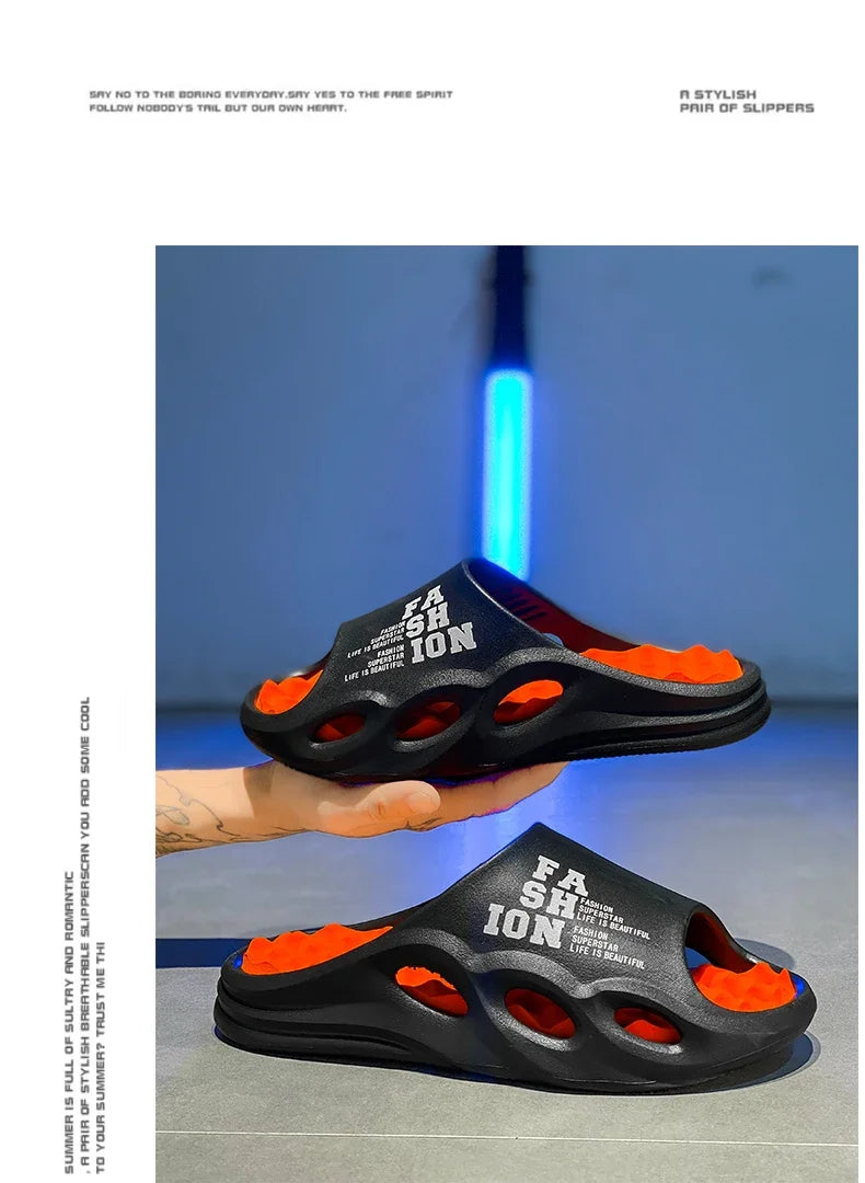 Men's Slippers Massage Slippers EVA Lightweight Beach Casual Shoes Indoor Soft Sole Slippers Platform Outdoor Men Sandals