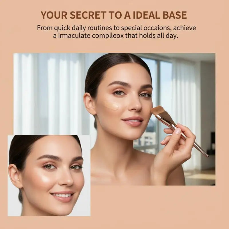 Double Head Face Makeup Brush Set Soft Fiber Foundation Brush Concealer Brush Beginner-Friendly Beauty Tools