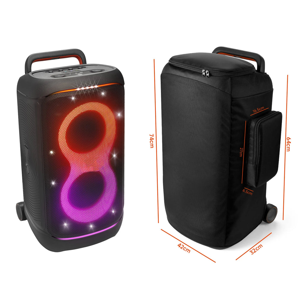 For JBL PartyBox 520 Speaker Carry Cover Zipper Closure Party Speaker Dust Cover Anti-Scratch Thicken Nylon Speaker Storage Bag