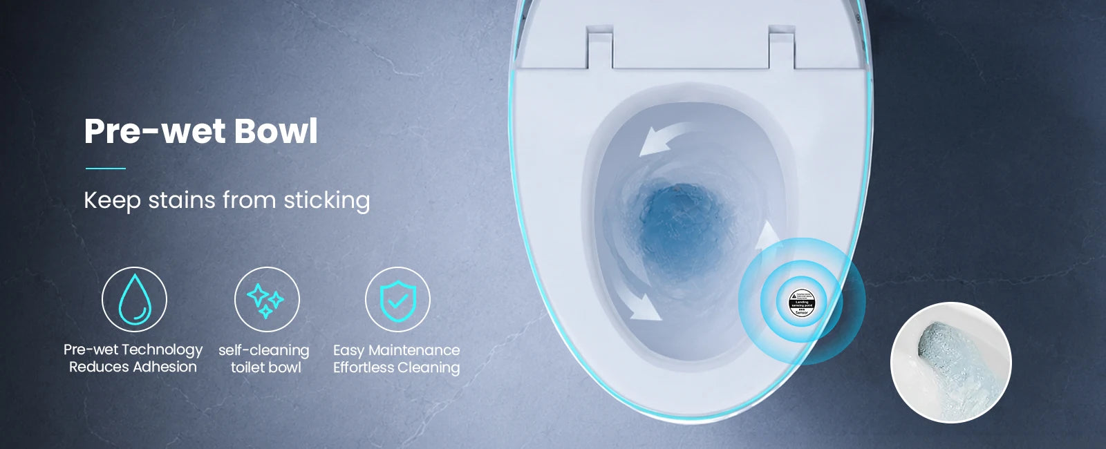 Sanyipace Smart Toilet Seat with Bidet 17.3" ADA Comfort Height Air Dryer Heated Seat Warm Water 1000 Map 360° Auto Flush Toilet