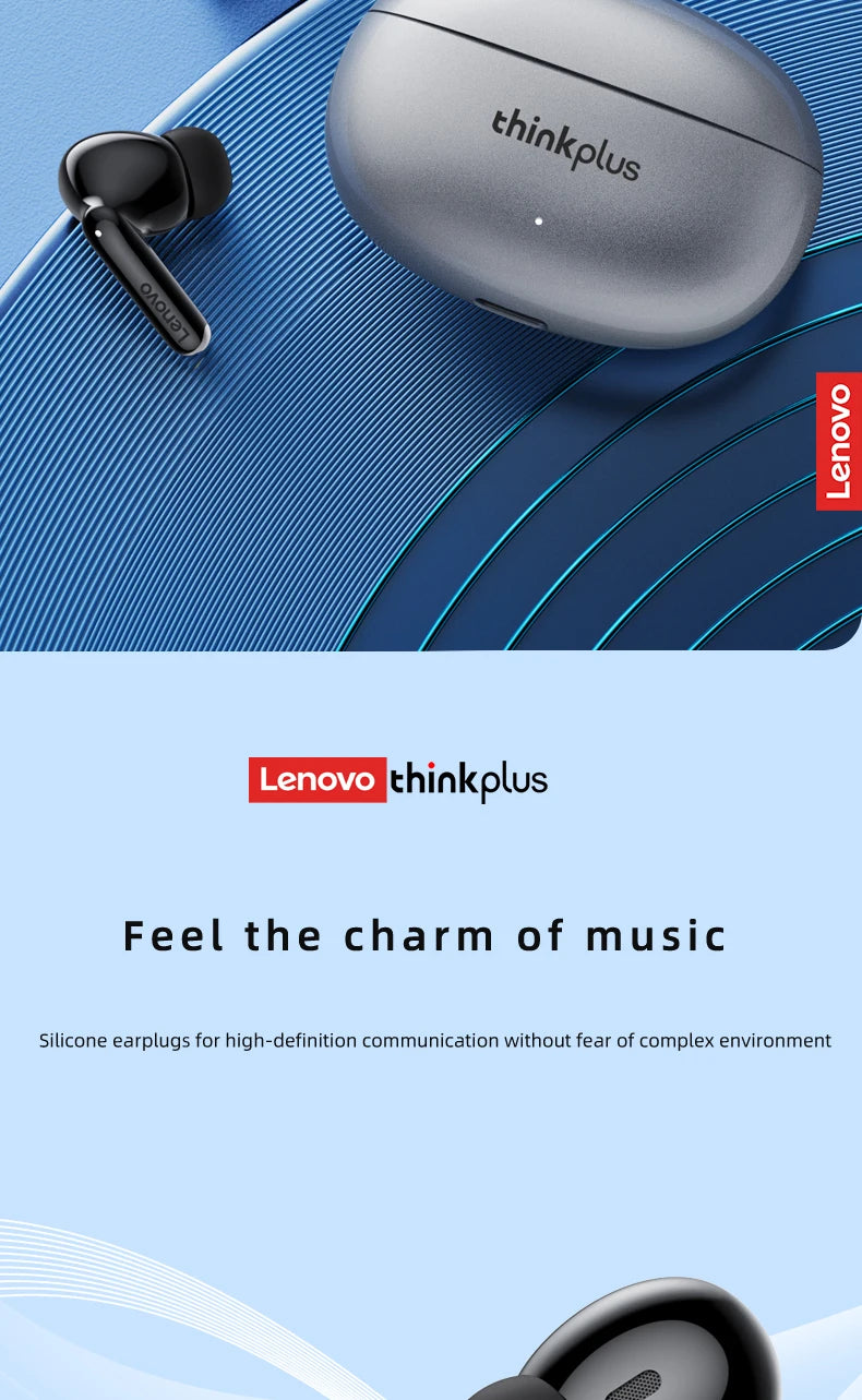 Original Lenovo XT88  Bluetooth Wireless Earphones In Ear HiFi Stereo Sound Earbuds Noise Reduction Sports Headset with Mic