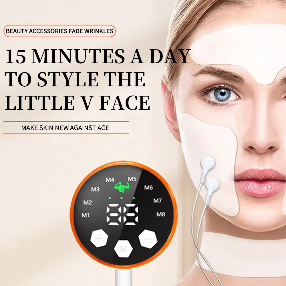 Ems Facial Lifting Massager Electric Muscle Stimulator Face Beauty Neck Skin Tightening Antiwrinkle Face Skin Care Dark Circle