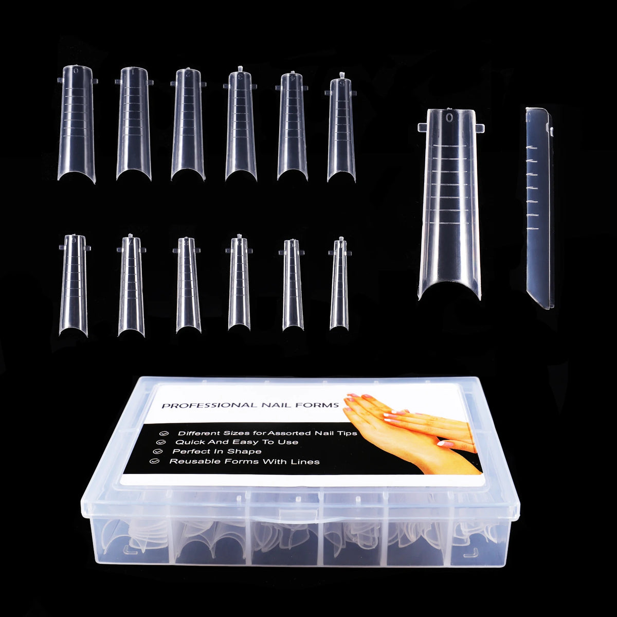 BNG Top Forms for Nails Dual Forms Nails Forms for Extension Full Cover Quick Building Gel Mold Tips Poly Nail Gel Mold
