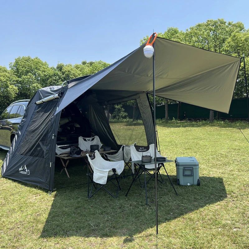 Outdoor SUV Car Camping tent Portable Waterproof Tent 3-4 people Dome Extension tent Sunshade Tunnel style tent,Large tent.
