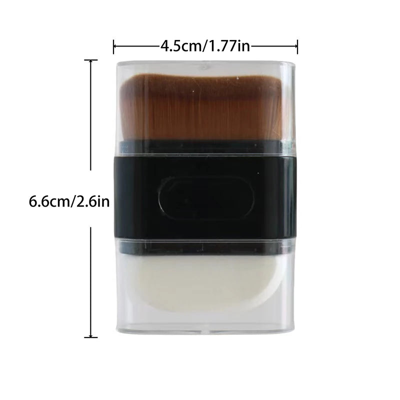 1 Pcs Professional Foundation Makeup Brush Double-ended Wave Top Contour Brush For Beauty Blending Liquid Powder Concealer Cream