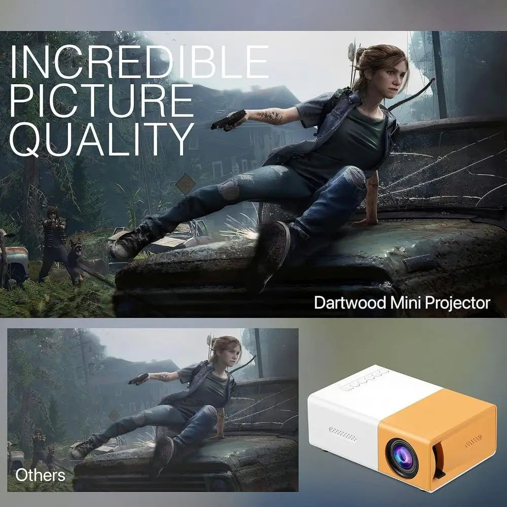 1080P Resolution Mini Projector Remote Control LCD Technology Home Theater Projector Halloween Gifts Built-in Speaker
