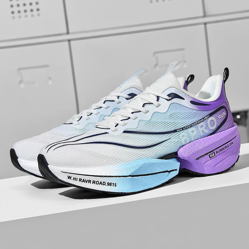 Men's Sports Shoes Running Sneakers Carbon Plate Running Shoes Women Marathon Racing Shock-absorbing Athletics Training Shoes - Beauty