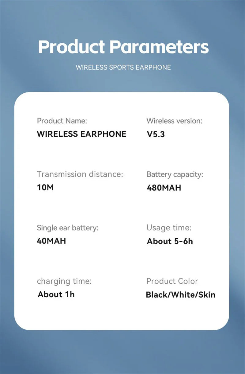Wireless Bluetooth Earbuds M47 Headset Charging Noise Reduction Earphones for Xiaomi IOS Android Headphones Sport With Mic Free