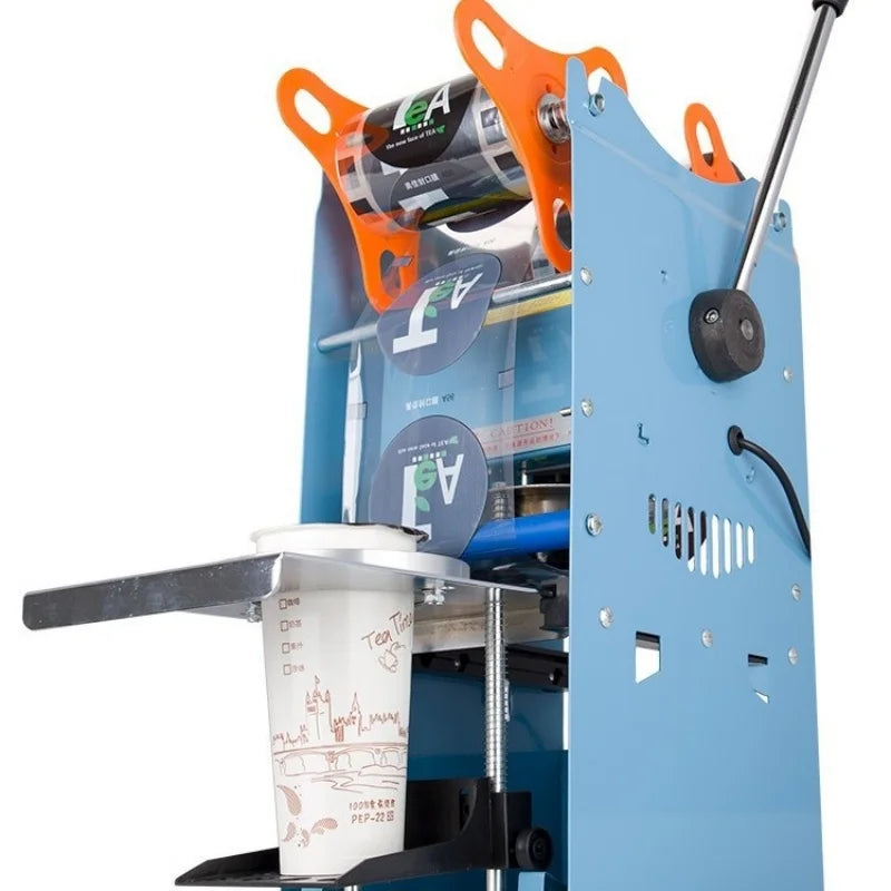 WY802F Manual Cup Sealing Machine Plastic or Paper Bubble Tea Cup Sealer 220V