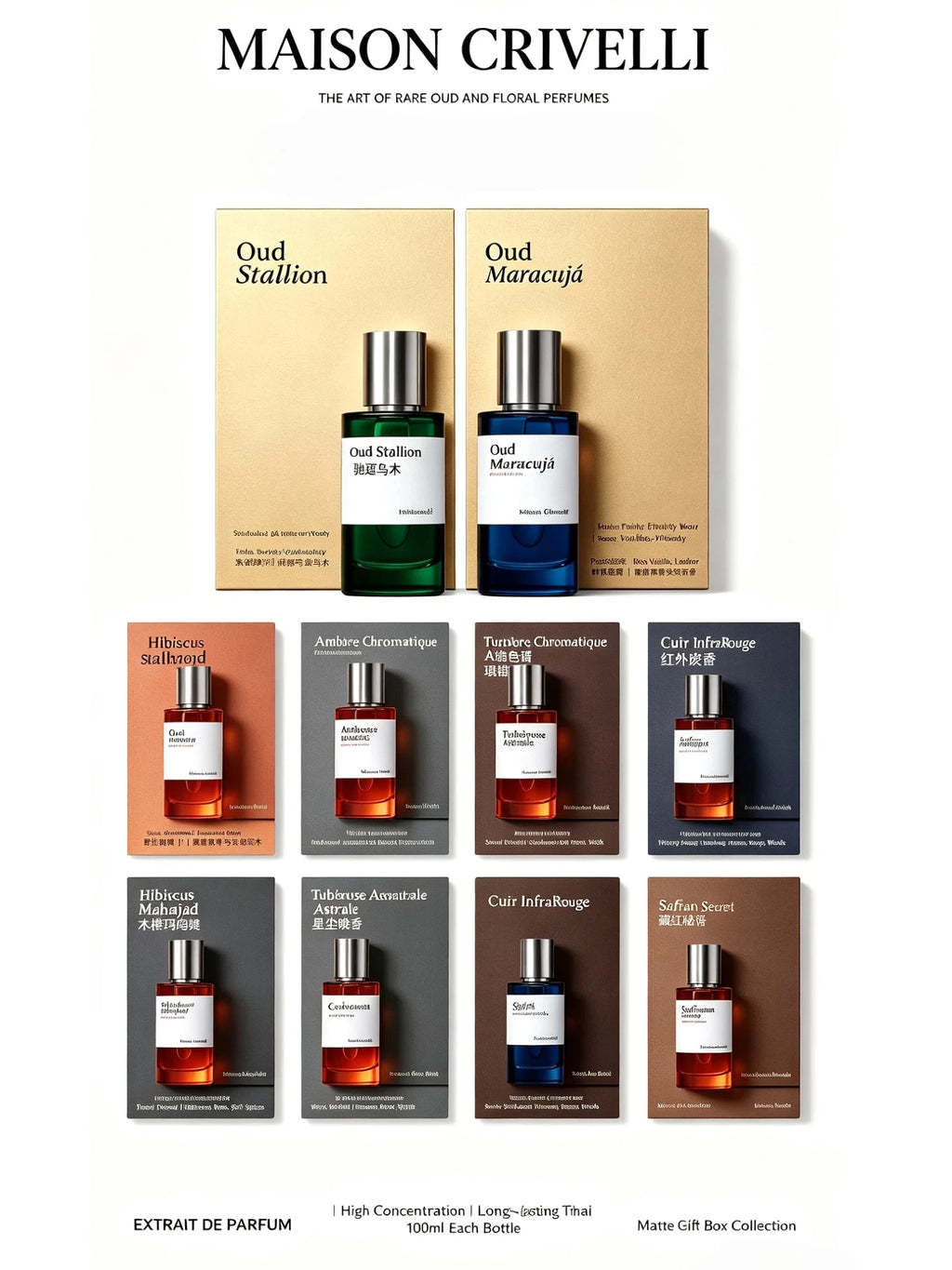 100ml Maison Crivelli Premium Unisex Eau de Parfum, Soft Elegant Arabic Scent, Long Lasting Cologne, Ideal for Dating & Birthday