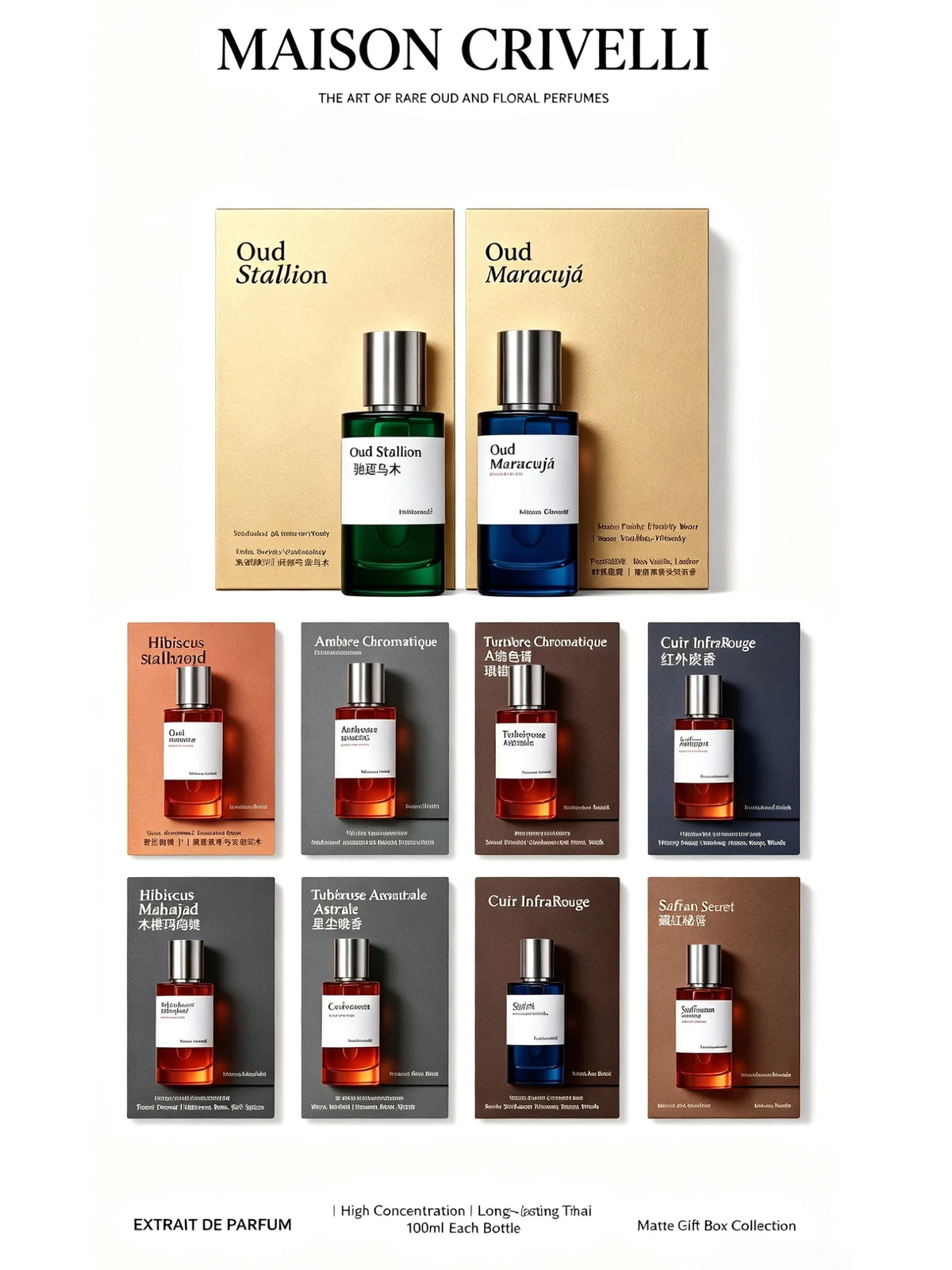 100ml Maison Crivelli Premium Unisex Eau de Parfum, Soft Elegant Arabic Scent, Long Lasting Cologne, Ideal for Dating & Birthday