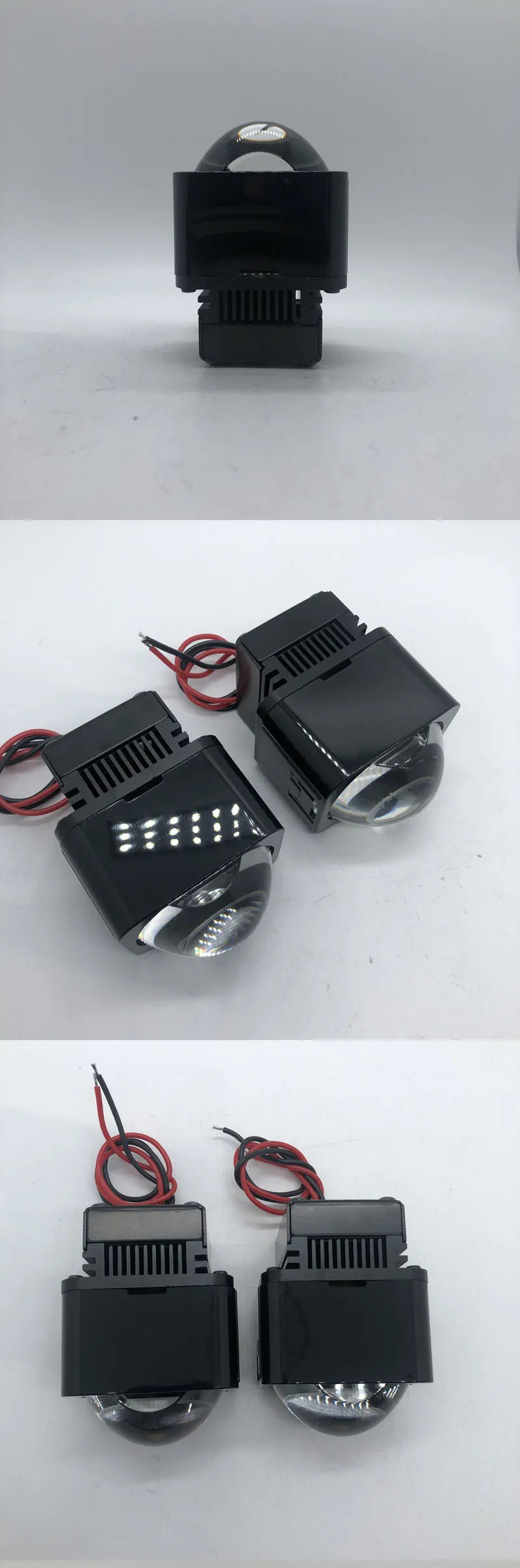 OWN DJM 1.5" MATRIX 42MM BI LED PROJECTOR LENS BILED HIGH LOW DUAL BEAM HEADLAMP MOTORCYCLE 1.5 INCH SQUARE MODULE MOTORBIKE