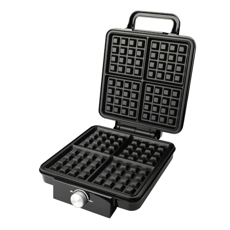 1000W Stainless Steel Non Stick 4 Slice Big Belgian Waffle Maker Easy Clean
