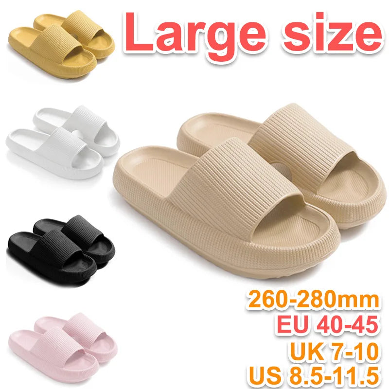 Thick Sole Cloud Slippers Women Men,Large Size,Pillow House Slippers Shower Sandals,Indoor Bathroom Slides,Lightweight,Non-Slip