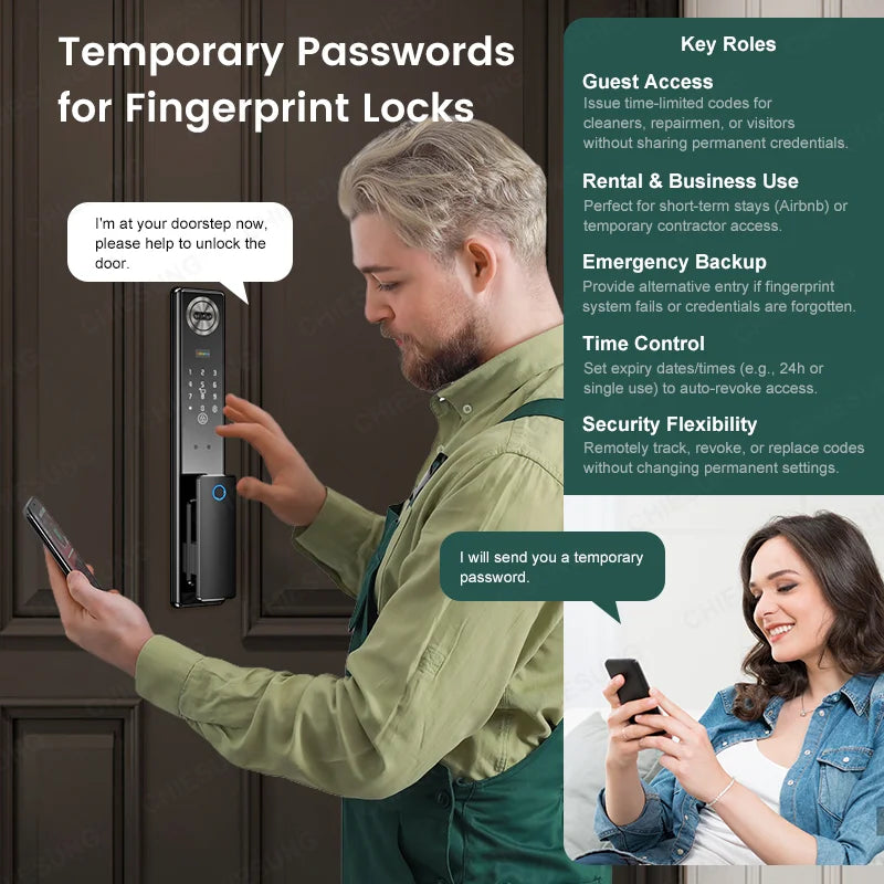 Wifi Tuya APP 3D Face Recognition Smart Door Lock With Camera Video Call Voice Intercom Digital Door Lock Automatic Door Lock