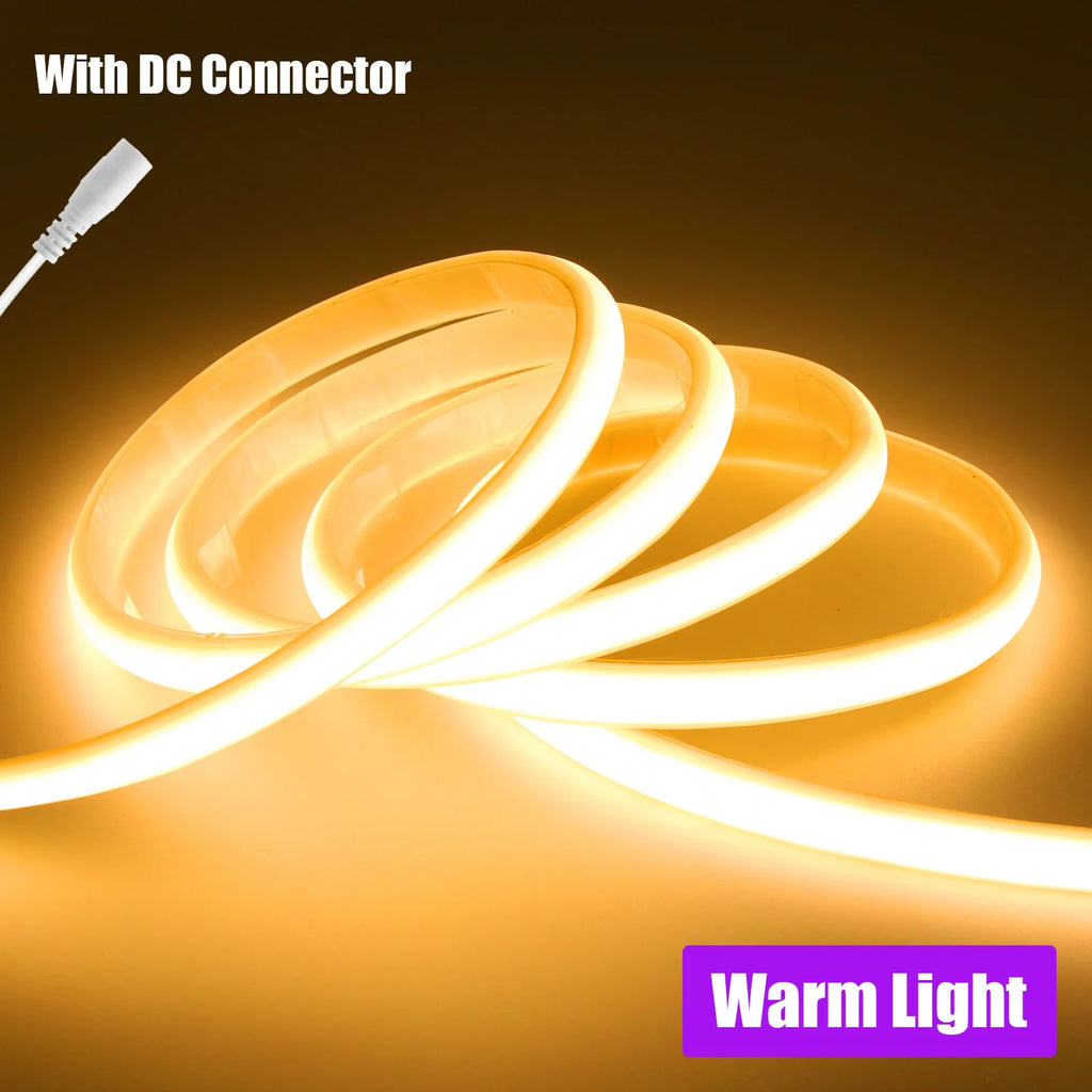 Waterproof Flexible COB Neon Light DC 12V 24V Milky White 3000K 4000K 6000K 0.5M-20M for Home Indoor Outdoor Decoration