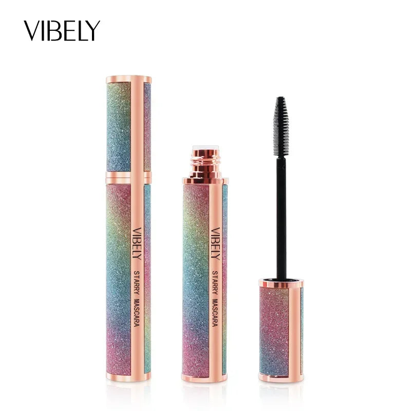 QIC 4D Silk Fiber Lash Mascara 2 in 1 Thrive Mascara Makeup Waterproof Lengthening Thickening Mascara VIBELY 4D