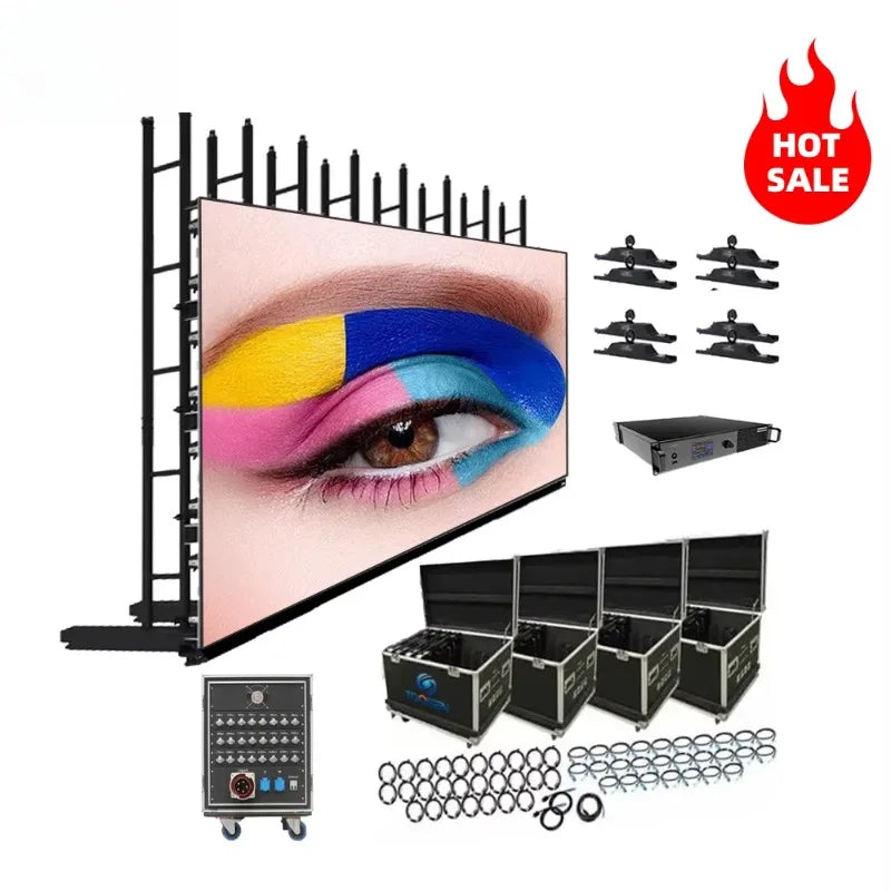 P2.6 P2.9 P3.9 Rainproof LED Video Wall Seamless Splicing Movable Stage Wedding Outdoor Event Rental Display Screen