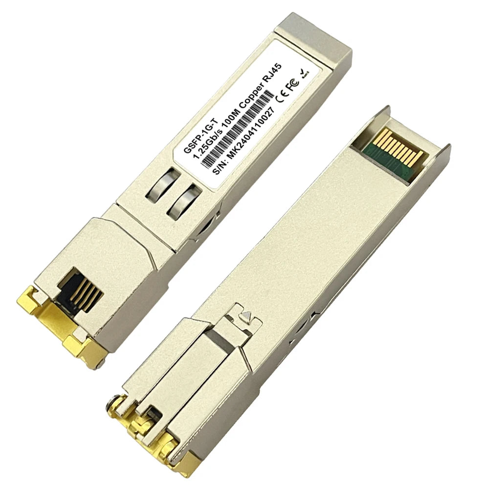Gigabit SFP to RJ45 1Gb Transceiver Module 1000BASE-T 100m RJ45 Copper For Mikrotik,Ubiquiti,TP-Link,Zyxel...Fiber Equipment