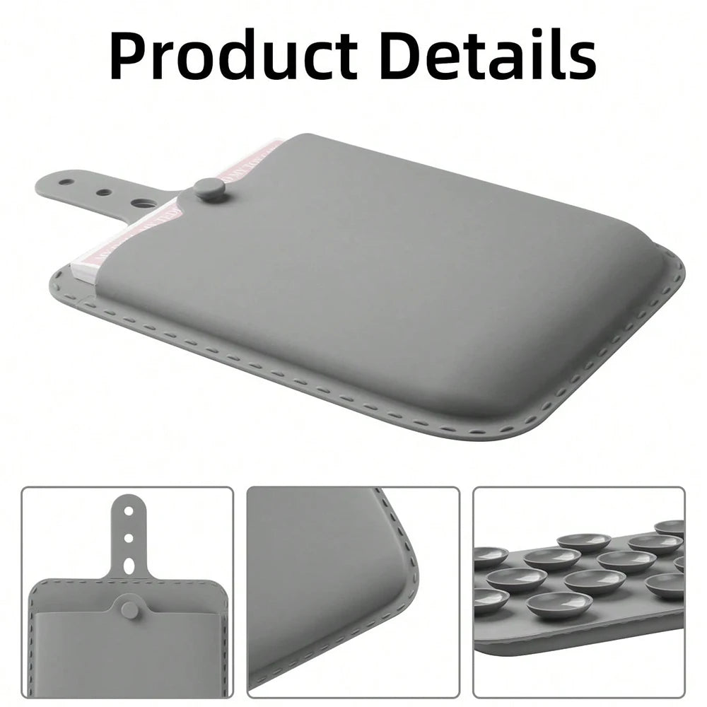 Adsorption Back Storage Bag For iPad Laptop Smooth Surface Reusable Cable/Mouse/Powerbank Pouch Elastic Tablet Accessories