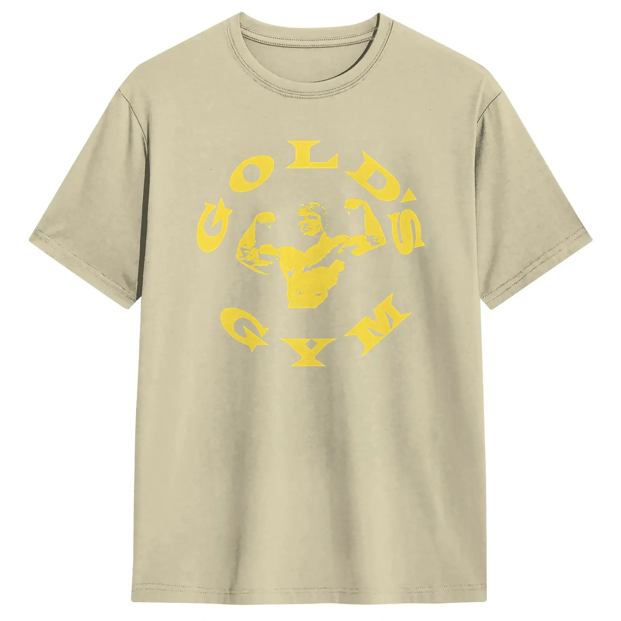 Men T-Shirts Arnold Schwarzenegger Golds Gym Casual 100% Cotton Tees Short Sleeve  T Shirt Crew Neck Tops 6XL