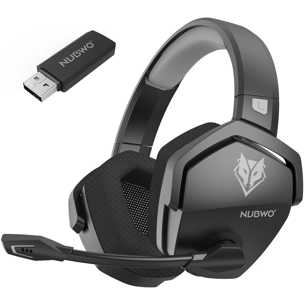 NUBWO G06 Gaming Headset 2.4GHz Bluetooth 5.3 Wireless Headphones Stereo Dual Mode Mic for PS5 PS4 PC Switch Mobile Phone Laptop