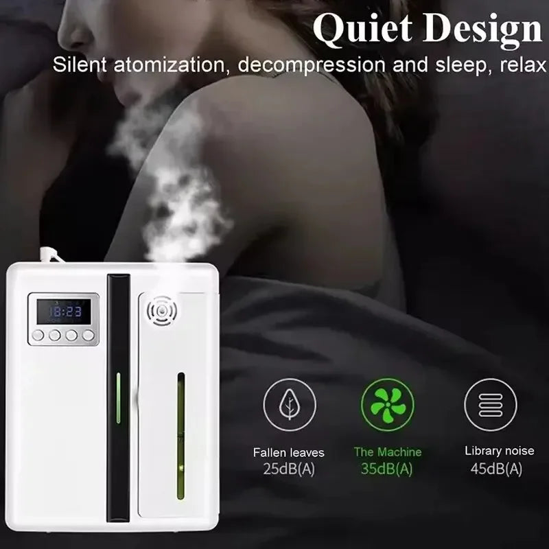200ml Waterless Scent Aroma Diffuser Bluetooth Wall-Mounted Fragrance Machine Smart Scent Diffuser for Essential Oil Hotel Home