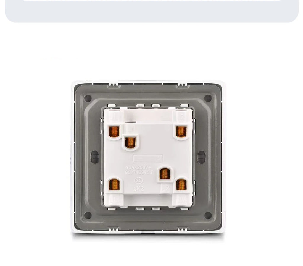 Wall Lamp Switch Panel Tempered Glass International Switch 1/2/3/4 Gang 1/2 Way Steel Rocker Light Switch On/Off Stair Switch