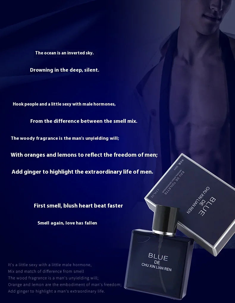 Brand Perfume Woody Men Perfume Spray Flirting Pheromone  Long Lasting Sandalwood Ocean Light Fragrance Vibrant Gentleman Gift