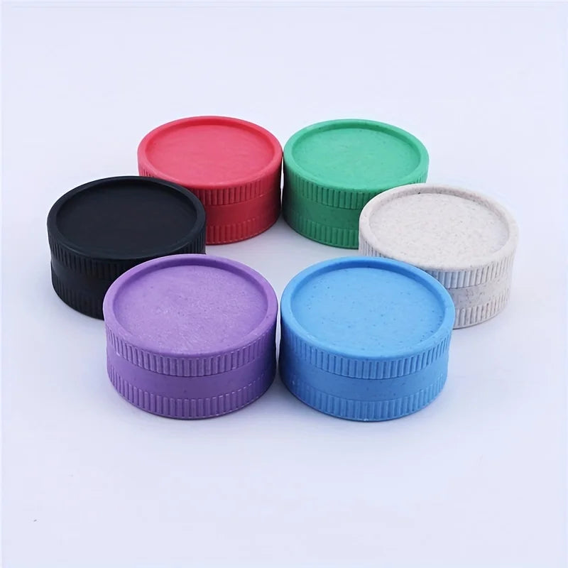 Portable 2-Layers 55MM Tobacco Grinder Biodegradable Plastic Herb Crusher Hemps Spice Shredder Smoking Accessories Kitchen Tools