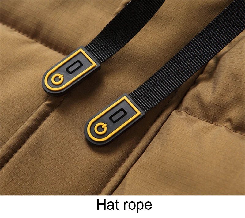 Plus Size Cotton Padded Vest for Men Warm Autumn Winter Sleeveless Jackets Hat Detachable 6XL Fashion Loose Coat Men Clothing