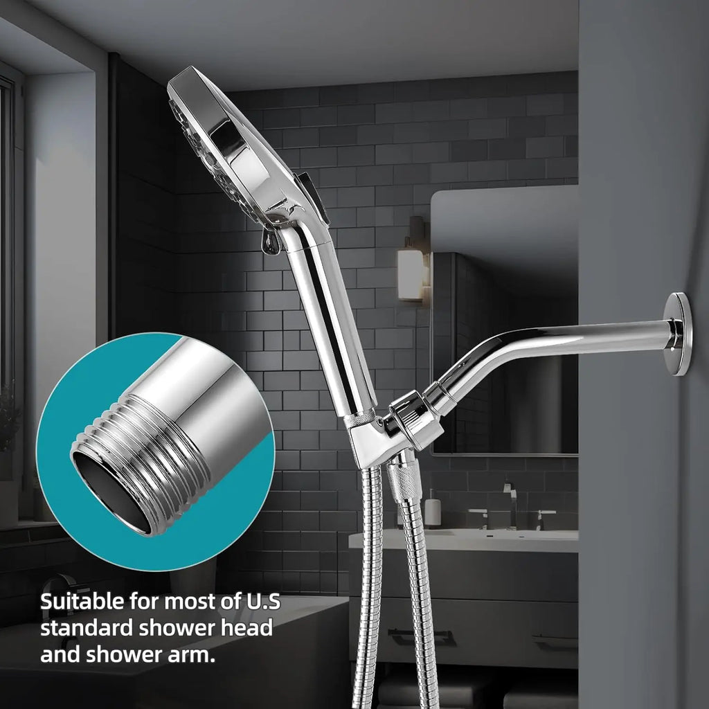 Shower arm Wall-mounted shower head Wall-mounted fixed shower head chrome-plated, matte black