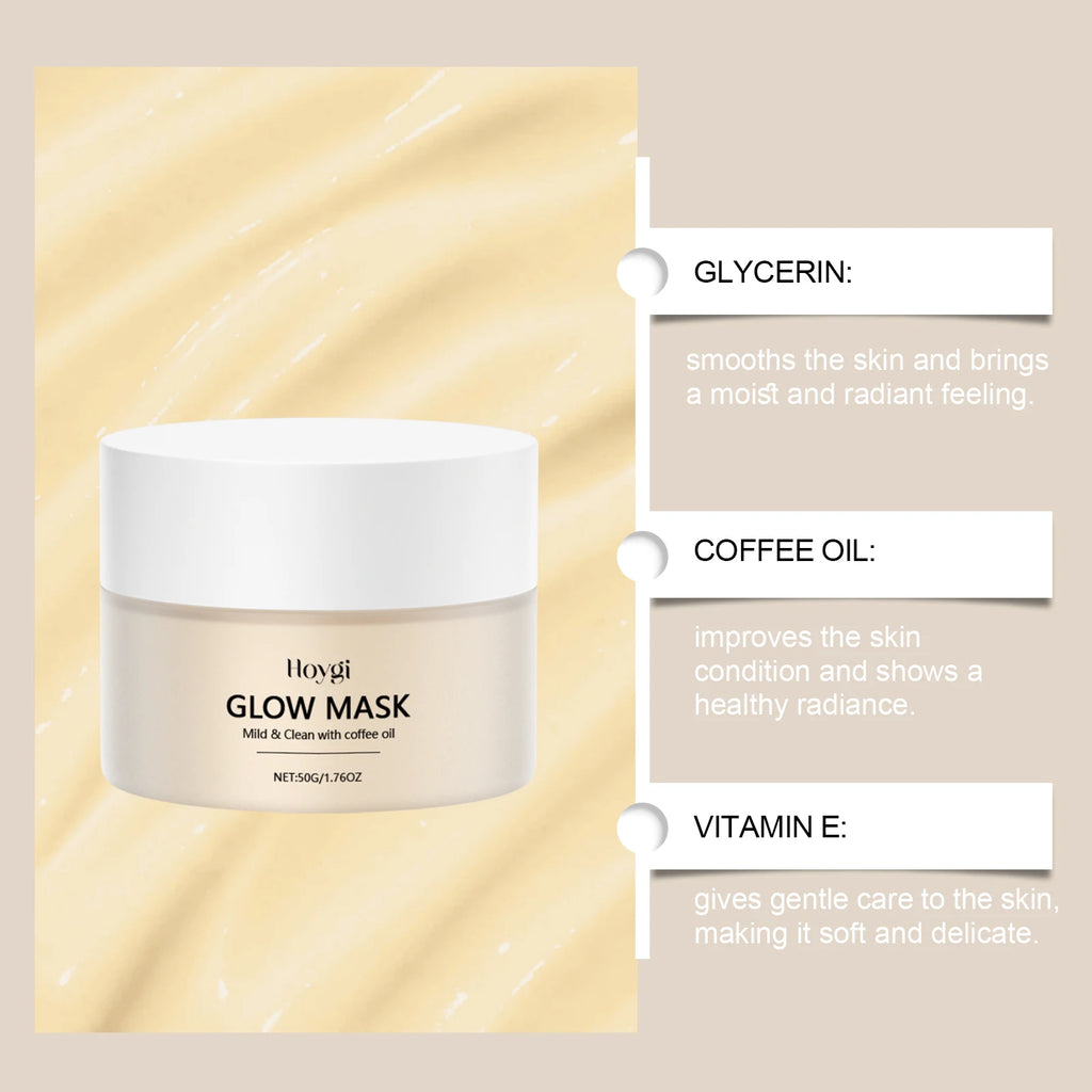 HOYGI Vitamin E Face Mask Shrink Pores Deep Moisturizer Brightening Facial Skin Care Carbomer Gentle Nourishing Anti Aging Mask
