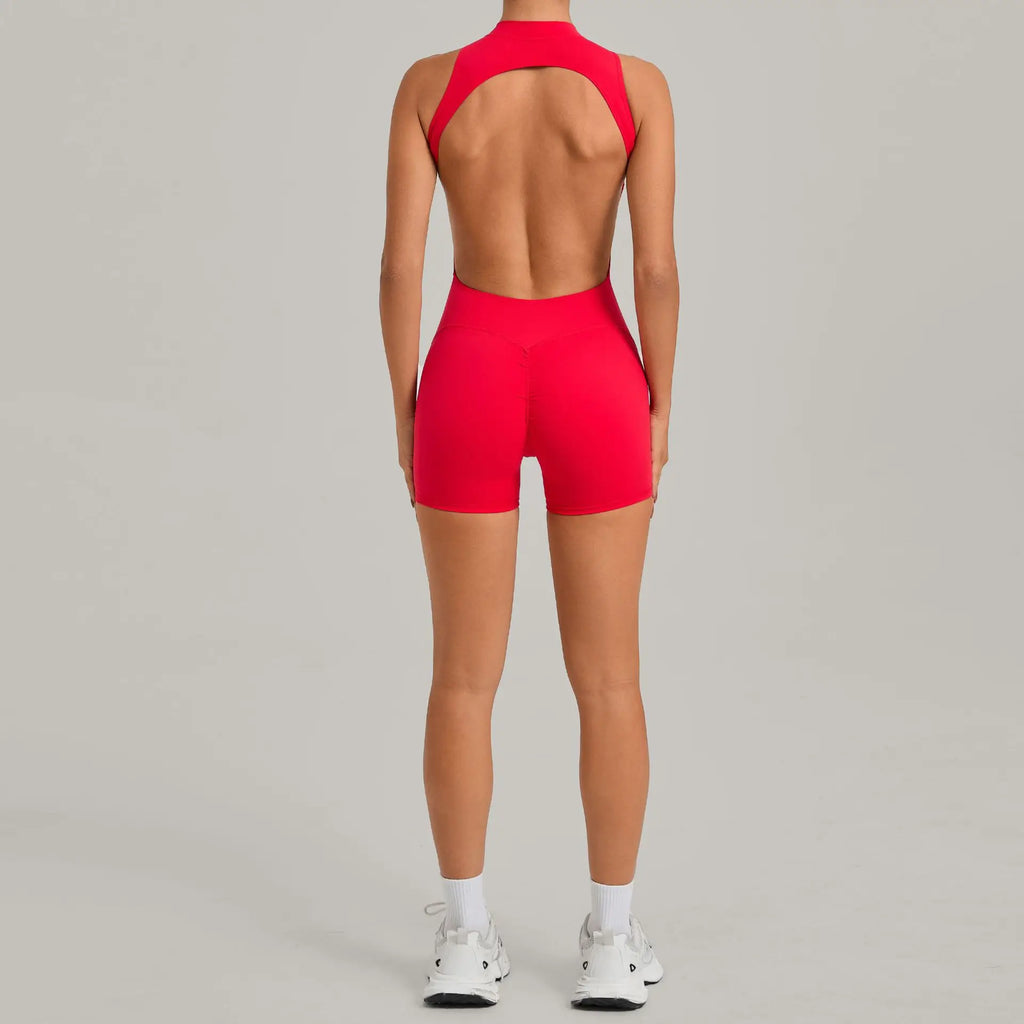 Sport Jumpsuit Padding Fitness Overalls Push Up Gym Clothes Woman Workout Clothes 2026 Black Red Mono Combinaison Coffee Navy